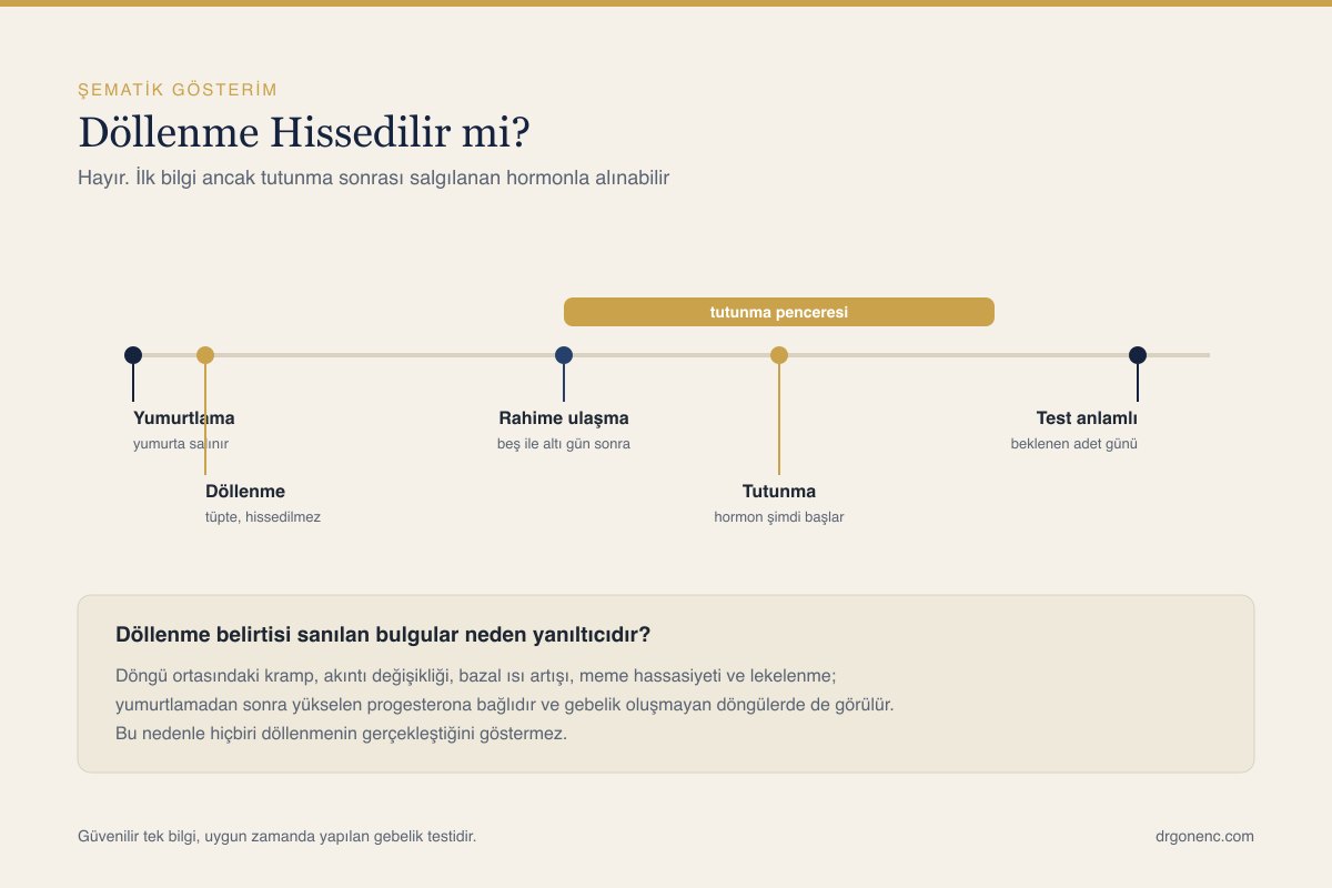 Döllenme ve tutunma sürecinin aşamalarını özetleyen basitleştirilmiş şematik çizim