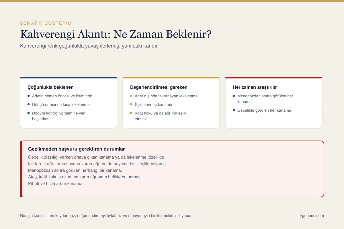 Kahverengi akıntı neden olur ve hangi durumlarda araştırılmalı?