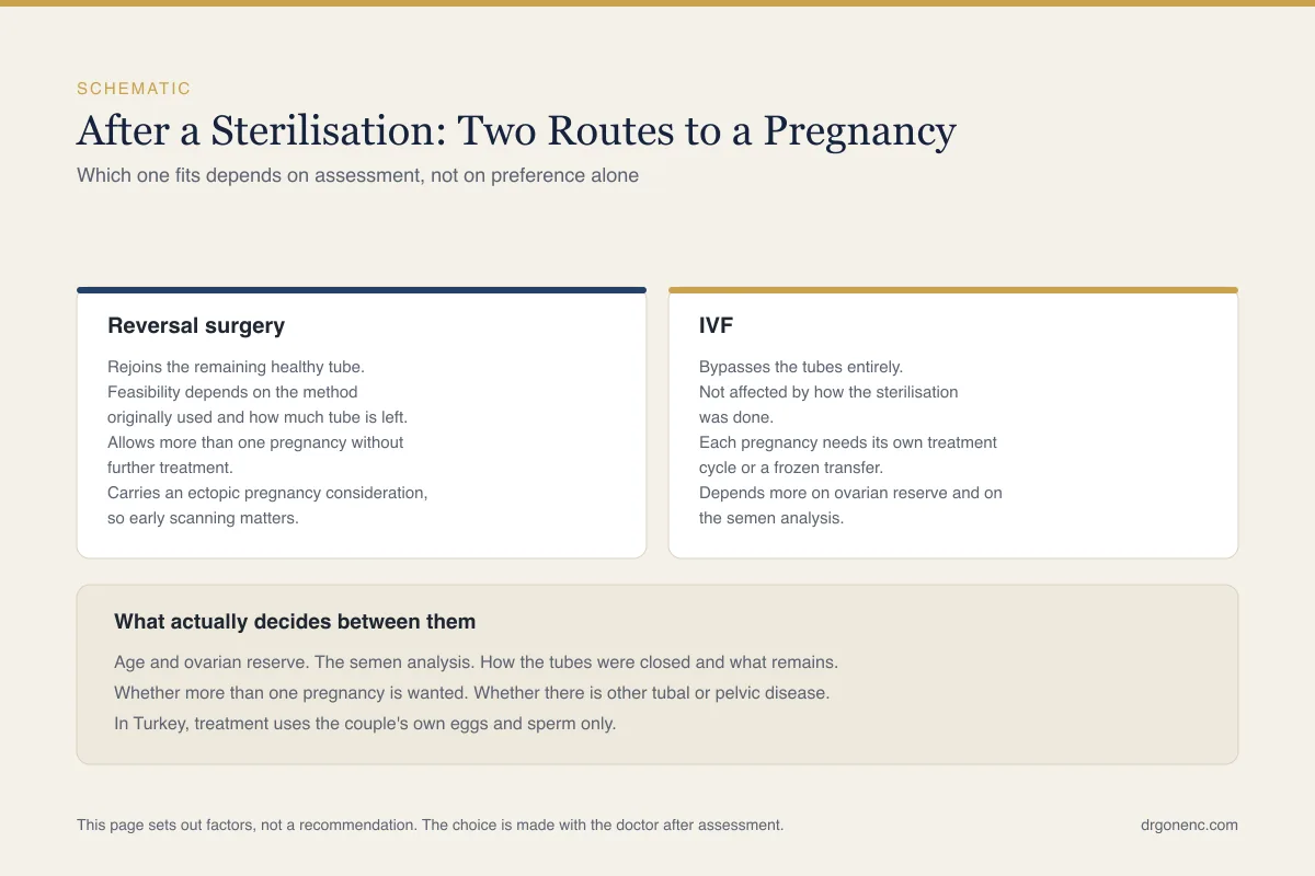 Tubal ligation reversal and IVF: the two routes after sterilisation